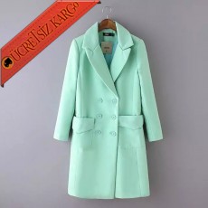 * Romantik Stil Japon Pastel Pardösü Palto S-L